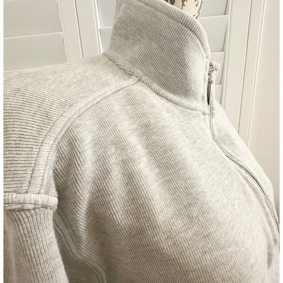 Tommy Bahama Antigua Cove Half Zip Color is Zinc Gray Heather 100% Cotton Large - Picture 4 of 11